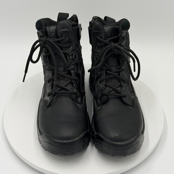 5.11 ATAC 2.0 Boots Womens Size 8 Black Tactical Zip Up Side Leather Duty Work - Picture 3 of 8